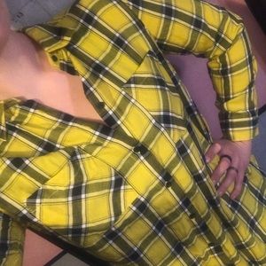 Devised by H&M yellow plaid long sleeve shirt!